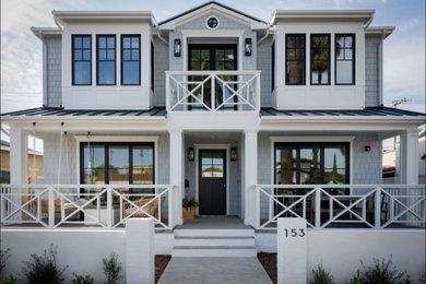 Inspiration for a coastal exterior home remodel in Los Angeles