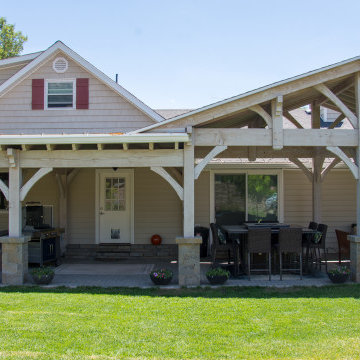 Bleach Timber Pavilion Pergola Outdoor Living Area