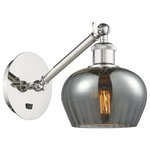 Innovations Lighting - Innovations Lighting 317-1W-PN-G93 Fenton, 1 Light Wall In Art Nouveau S - The Fenton 1 Light Sconce is part of the BallstonFenton 1 Light Wall  Polished NickelUL: Suitable for damp locations Energy Star Qualified: n/a ADA Certified: n/a  *Number of Lights: 1-*Wattage:100w Incandescent bulb(s) *Bulb Included:No *Bulb Type:Incandescent *Finish Type:Polished Nickel