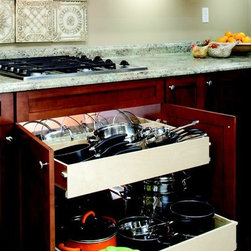 Double-Height Pull Out Shelves - Kitchen Drawer Organizers