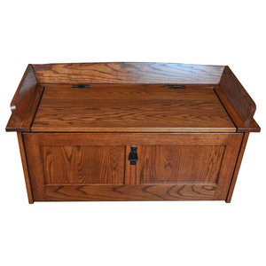 Mission Storage Shoe Bench Traditional Shoe Storage By