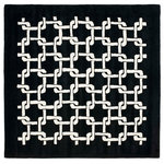 Safavieh - Safavieh Soho SOH741A 6' Square Black/Ivory Rug - This Hand Tufted rug would make a great addition to any room in the house. The plush feel and durability of this rug will make it a must for your home. Quick Delivery - Satisfaction Guaranteed
