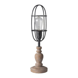 Surya Bolton Iron Novelty Shaped Shade Table Lamp - Table Lamps