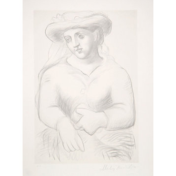 Pablo Picasso, Femme au Chapeau et au Missel, 27-9, Lithograph