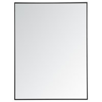 Elegant MR43648BK Metal Frame Rectangle Mirror 36", Black