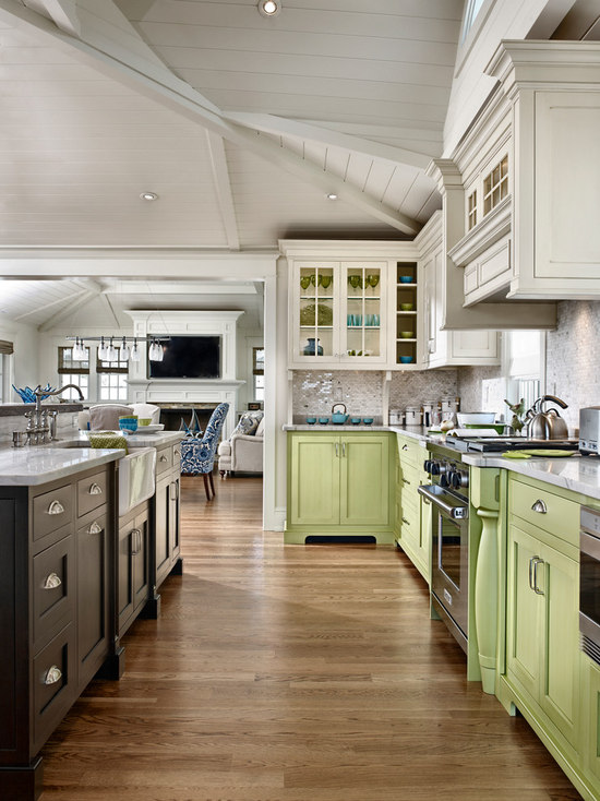 Two Color Kitchen Cabinets | Houzz