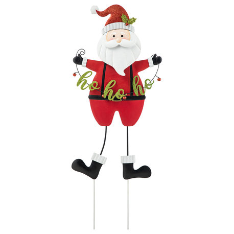 36"H Metal Santa HOHOHO Yard Stake