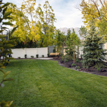 Lawn and flower bed