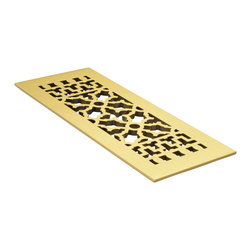 Reggio Register - Reggio Register 614, Solid Brass, No Holes - Registers Grilles And Vents