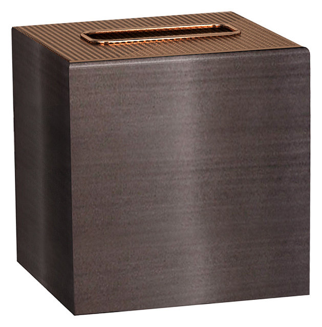 Selma Oil Rubbed Bronze Boutique Tissue Box Cover Contemporary