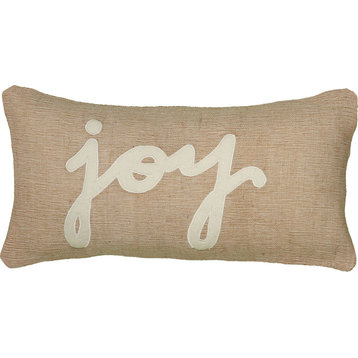 Joy Pillow - Beige, White