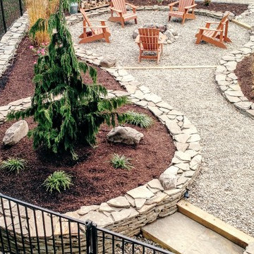 Stacked Stone Walls and Landscaping