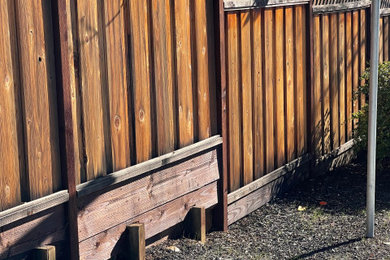 Clear coating fence painting