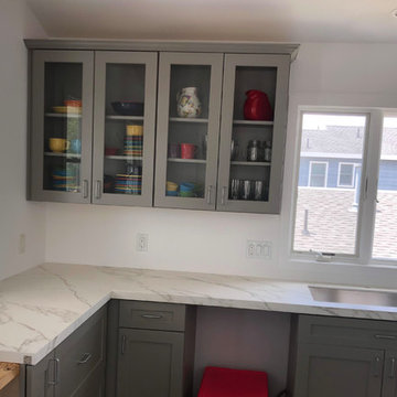 Neolith Calacatta Silk Finish in Kitchen at North Jersey Beach House