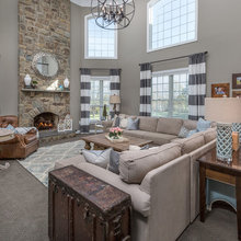2 story fireplace