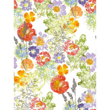 Mille Fleur Sauvage Floraison Kitchen Towel 20"x28",100% Cotton,Printed Set of 4