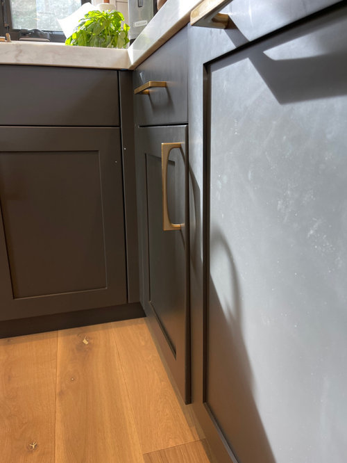 paneled Miele dishwasher not lining up with
