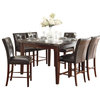 Homelegance Decatur 8-Piece Counter Dining Room Set With Marble Top