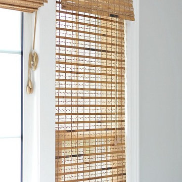1970's Boston Colonial Gets Woven Wood Shades
