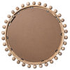 Eden Home Coastal Wood Mirror with Small Balls in Natural Finish