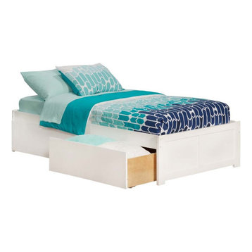 AFI Concord Urban Twin XL Storage Platform Bed in White