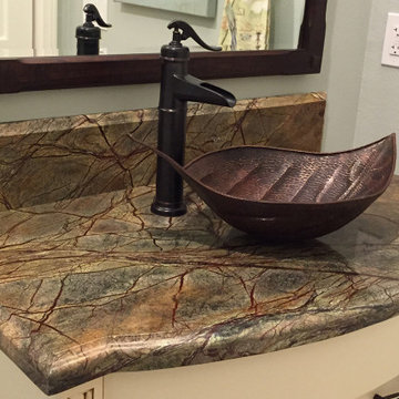 Leaf Vessel Hammered Copper Sink (PVLFDB)