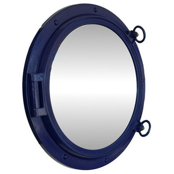 Porthole Mirror, Navy Blue, 24"