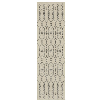 Nourison Passion 2'2" x 7'6" Ivory/Grey Bohemian Indoor Area Rug
