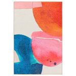Jaipur Living - Vibe Abstract Pink/Multicolor Runner Rug 2'6"X8' - The Ibis collection brings bold color and the perfect punch of pattern to both indoor and outdoor spaces. These fun, statement-making designs are printed on polyester for a durable, long-lasting quality. The Sonic rug features a bold, abstract motif in vibrant colors of blue, pink, orange, and cream. The 100% polyester make thrives in low and high traffic areas of the home.