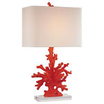 Elk Home - Elk Home D2493 Red Coral - One Light Table Lamp - Red Coral Table Lamp in Red  WhRed Coral One Light  Red Coral Off-White