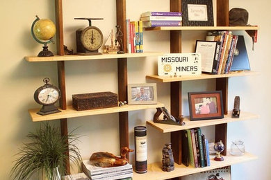 Inspiration for a zen living room remodel in St Louis