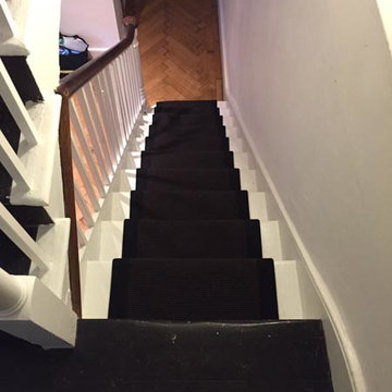 Black Carpet Runner to Stairs