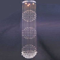 Whiteline Linda Crystal Pendant Lamp - SKU: PL1144 - Pendant Lighting