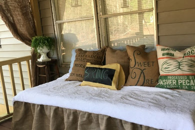 Burlap Day Bedskirt with ruffle