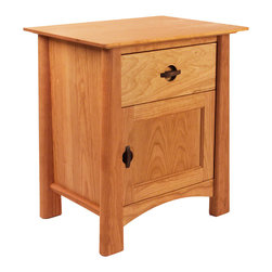 Cherry Moon 1-Drawer Nightstand with Door - Nightstands And Bedside Tables