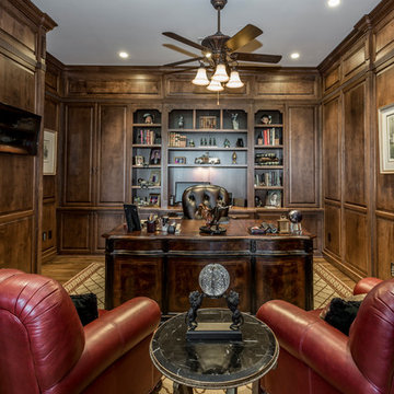 Executive Home Office & Paneled Walls