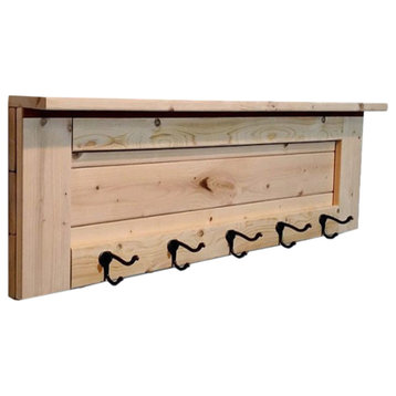 Chapel Hill Wall Mounted Towel Rack, Unfinished Wood