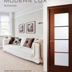 African Wenge Interior Single Door Frosted Simulated Divided Lite - Interior Doors
