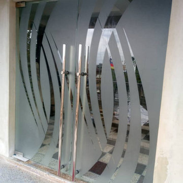 Frosted Vinyl Sticker Installation for Church Doors