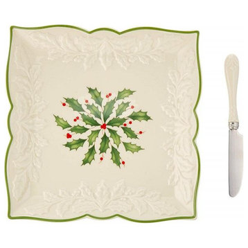 Hosting the Holiday 3-piece Carved Napkin Tray Set by Lenox