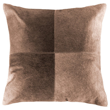 Natural Home Decor Torino Cowhide Pillow, 2-Piece, 18"x18"