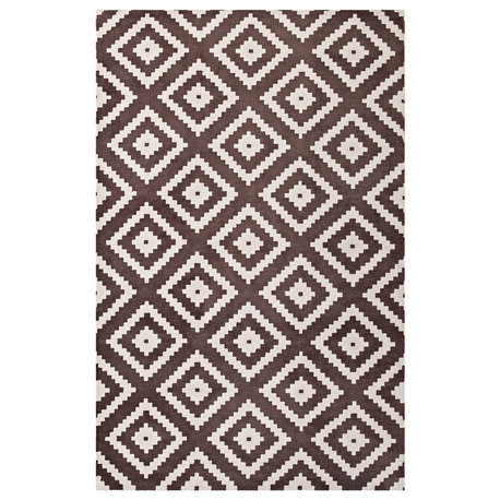 Modern Urban Living Area Rug Runner, Multi/Brown