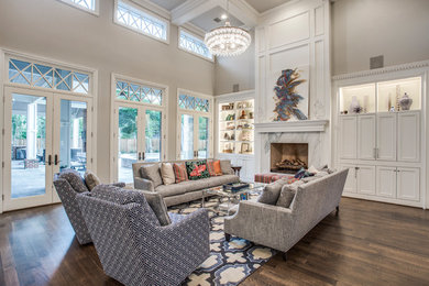 Inspiration for a transitional living room remodel in Dallas