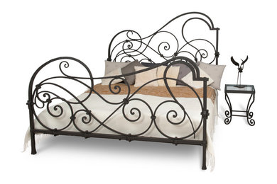 Angel wrought iron bed