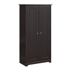 50 Most Por Tall Storage Cabinets For 2018 Houzz Bush Industries Cabot Tall Storage Cabinet With Doors Espresso Oak Cabinets