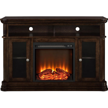 Ameriwood Home Brooklyn Electric Fireplace TV Console up to 50", Espresso