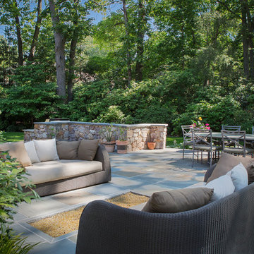 Cherry Hill Patio with Unique Fire Pit