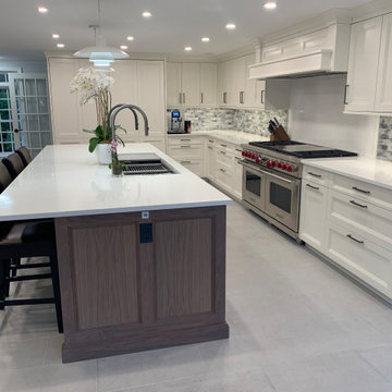 High Tech Kitchen with Moveable Tile Wall