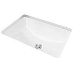 Miseno - Miseno MNO2114RU Myers 22" X 16" Undermount Bathroom Sink - Bright White - MNO2114RU Features: Constructed from premium ceramic materials High grade clays are mixed to create a semi-flexible compound which is kiln forged and finished with an ultra tough glaze resulting in a non-porous, durable, chip resistant sink that will maintain its beauty for years Undermount Installation Undermount sinks offer a degree of elegance, and give the appearance of the sink being integrated into the counter. They also make counter cleanup a snap, since there are no creases where the sink meets the counter top Rear Drain Location with Integrated Overflow A rear drain location increases storage under the sink by locating the drain pipe further back in the cabinet, and the integrated overflow gives you peace of mind knowing that you will never flood the bathroom while filling your sink Mounting clips and a cut-out template are included in the box, so you won&#39;t have to hunt around in a big-box home store to find the parts you need for installation This sink is covered by Miseno&#39;s limited lifetime warranty MNO2114RU Specifications: Overall Height: 8-1/4" (bottom of sink to the top of the rim) Overall Width: 16" (back outer rim to the front outer rim) Overall Length: 22-7/8" (left outer rim to the right outer rim) Basin Width: 14" (back inner rim to the front inner rim) Basin Length: 20-7/8" (left inner rim to the right inner rim) Basin Depth: 6-5/16" (center of basin to the rim) Installation Type: Undermount (sink is mounted to the underside of countertop via included clips) Pre-Drilled Faucet Holes: 0 Drain Outlet Connection: 1-1/2" (standard - fitting most every drain assembly)