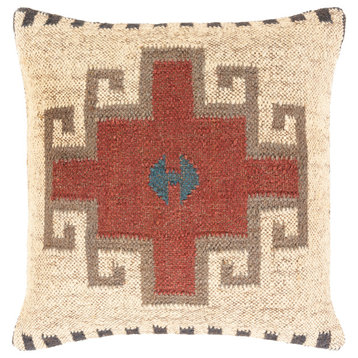 Gada GAD-002 Pillow Cover, Rust, 20"x20", Pillow Cover Only